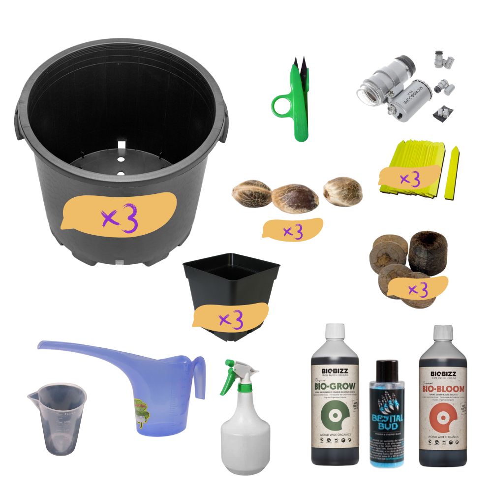 Kit De Fertilizantes Orgánicos Para Cultivo – Incluye Productos Para Crecimiento, Floración Y Potenciador